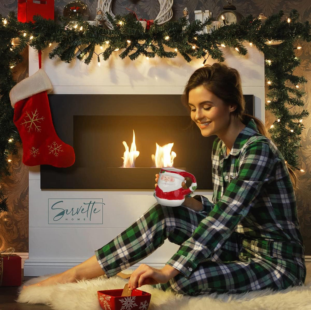 Christmas Holiday Winter Mugs 16Oz - Winter Santa Claus Mug