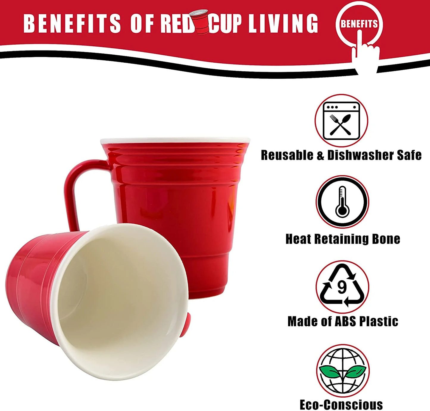 12 Oz Reusable Party Mug, Glass & Tumbler | Party Cups for Kids & Adults | Reusable Drinking Supplies for Birthday Party