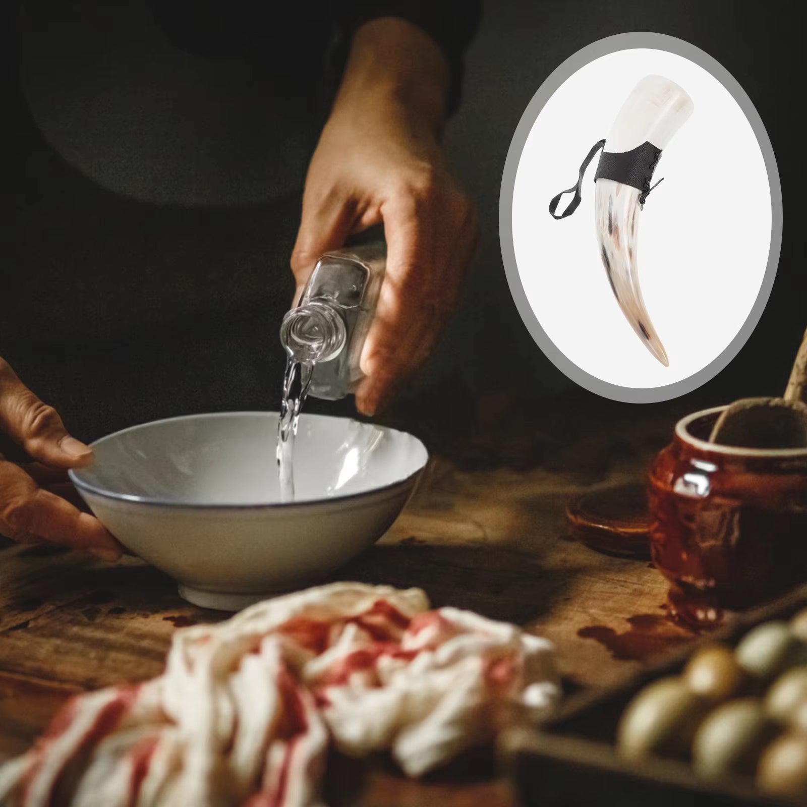 Horn Cup Set Viking Mug Drinking Horns Vessels Animal Handmade Viking Horn Trumpet Viking Horn for Decor Coffee