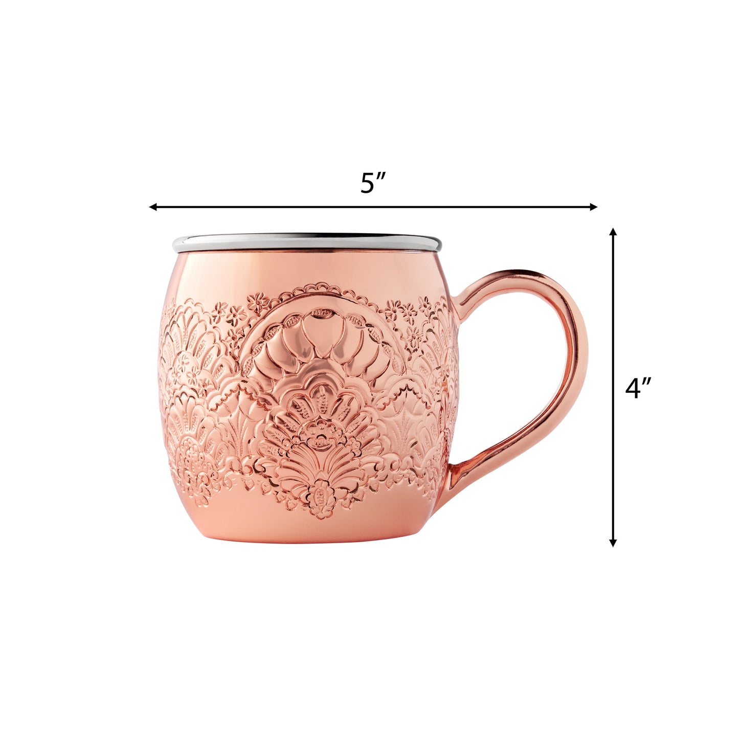 Stainless Steel Moscow Mule Mug, Copper, 16 Oz