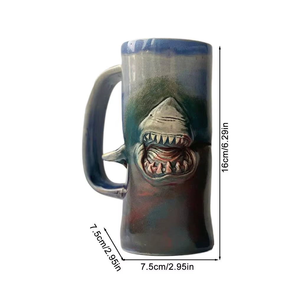 Shark Coffee Mug Unique Novelty Drinking Cup for Coffee Traveling Coffee Cups for Tea Espresso Cocoa Milk Cocoa Coffee Beer