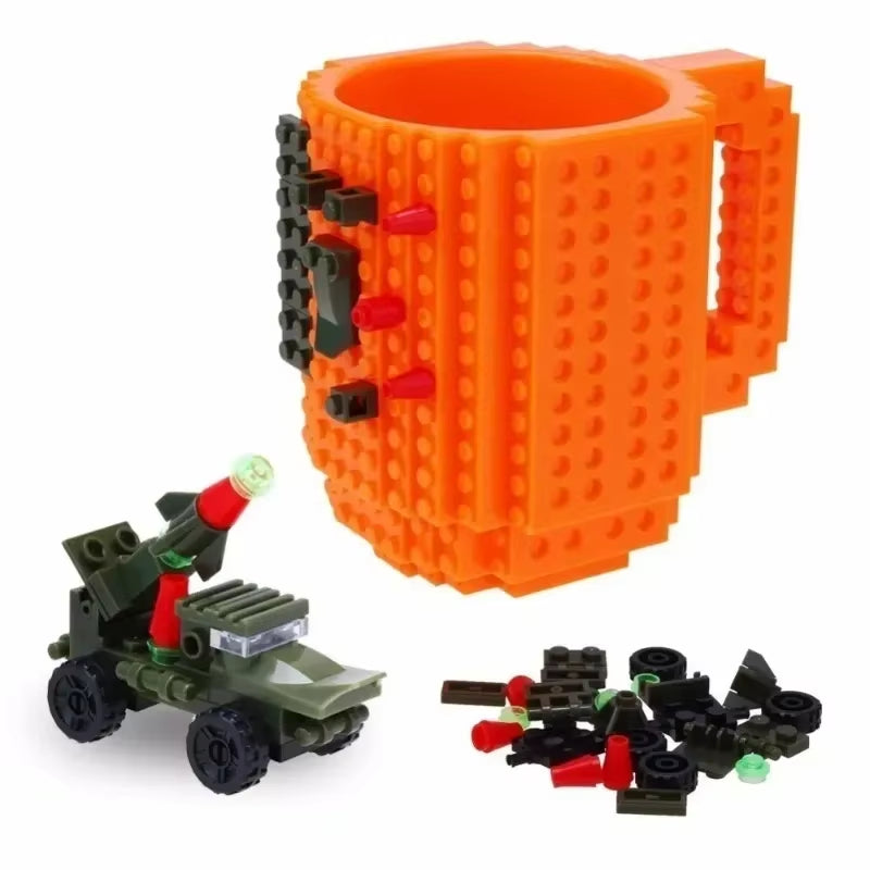 350Ml Creative Milk Mug Coffee Cups Creative Build-On Brick Mug Cups Drinking Water Holder Building Blocks Design