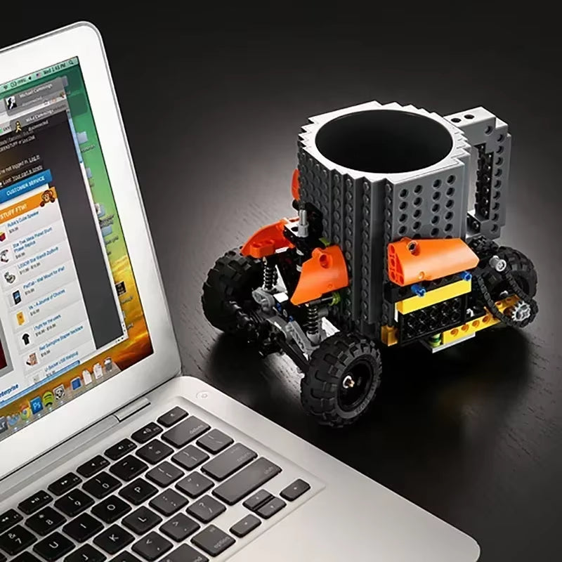 350Ml Creative Milk Mug Coffee Cups Creative Build-On Brick Mug Cups Drinking Water Holder Building Blocks Design