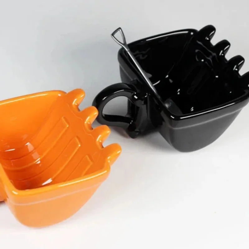 330ml Funny Mugs Excavator Bucket Model Coffee Mugs Creative For Dessert Mug Cups For Coffee Best Gift Canecas Cake Cup
