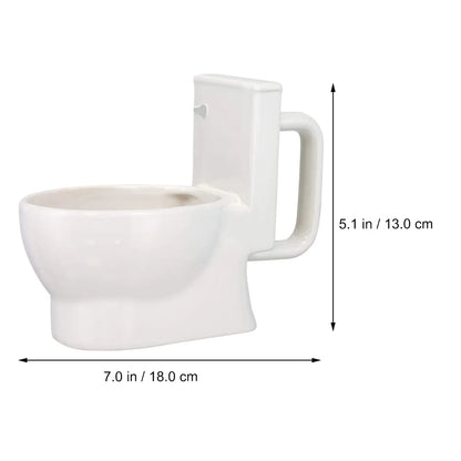 Toilet Coffee Mug Funny Ceramic Water Bottle Novelty Beer Cup Home Office Use Cartoon Design Easy Clean Polished