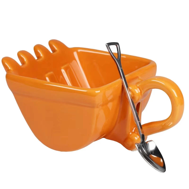 330ml Funny Mugs Excavator Bucket Model Coffee Mugs Creative For Dessert Mug Cups For Coffee Best Gift Canecas Cake Cup