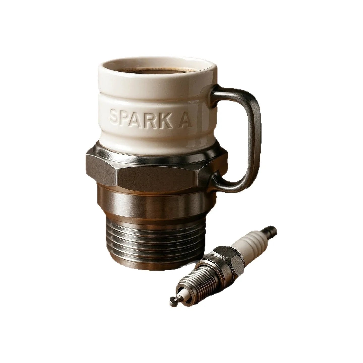 SparkPlugMug, a car enthusiast and collector, has created a unique high-value spark plug mug and coffee cup