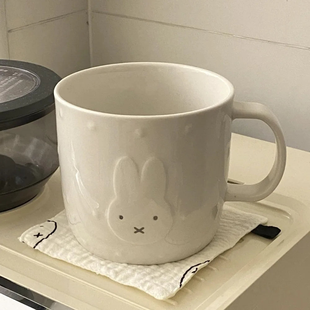 Cute Miffy Rabbit Mug High Appearance Large Capacity Ceramic Cup Home Milk Coffee Cup Drinking Water Cartoon Fashion Trend