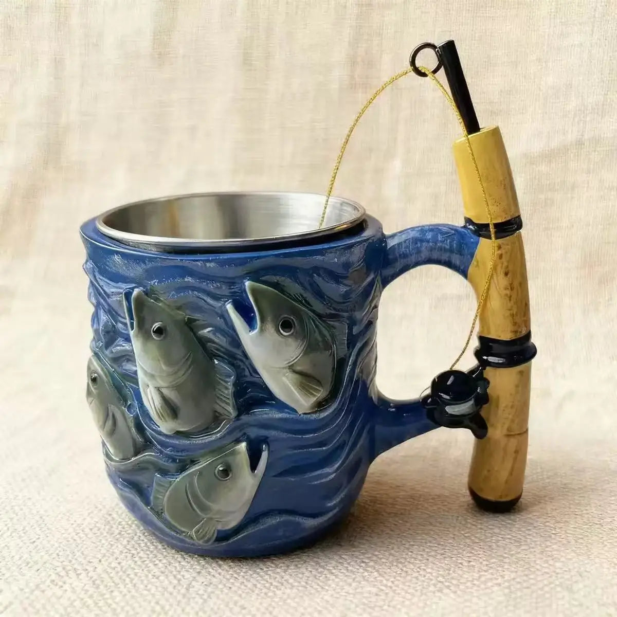 Mug Resin Liner Multi-function Coffee Drinking Mug Fisherman's Dream Send Friends Creative Fun Fishing Resin Mug