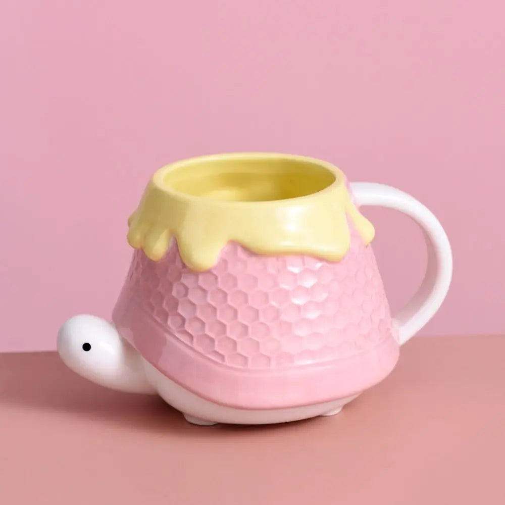 Mug Ceramic Turtle Honey Water Cup with Handle Heat-resistant Coffee Cup Cute Exquisite Tea Drinking Cup Water