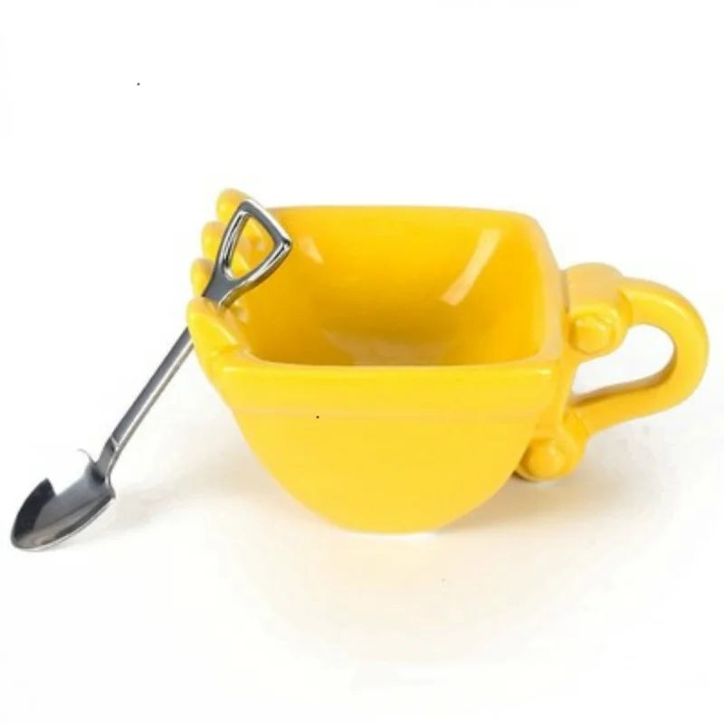 330ml Funny Mugs Excavator Bucket Model Coffee Mugs Creative For Dessert Mug Cups For Coffee Best Gift Canecas Cake Cup