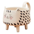 Cat Mug  with 4 legs Cat Coffee Mug for Women Girls Cute Ceramic Meow Mugs