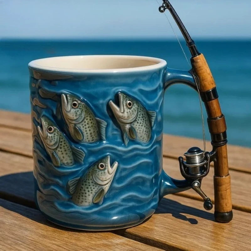 Mug Resin Liner Multi-function Coffee Drinking Mug Fisherman's Dream Send Friends Creative Fun Fishing Resin Mug