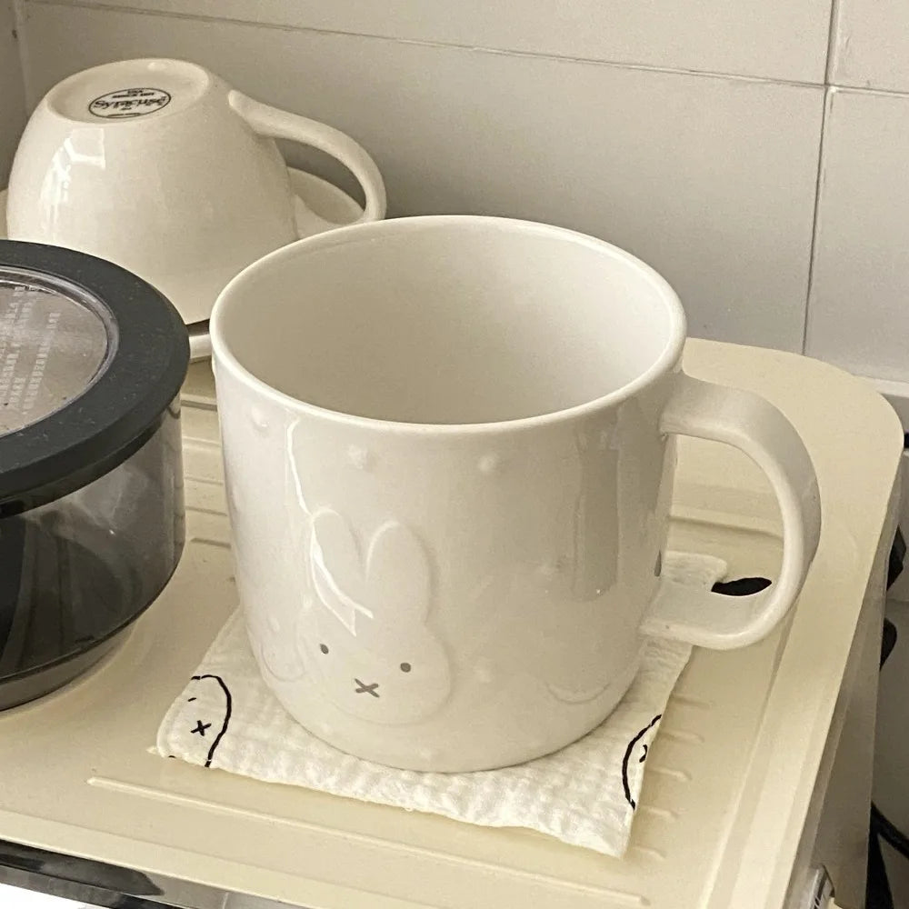 Cute Miffy Rabbit Mug High Appearance Large Capacity Ceramic Cup Home Milk Coffee Cup Drinking Water Cartoon Fashion Trend