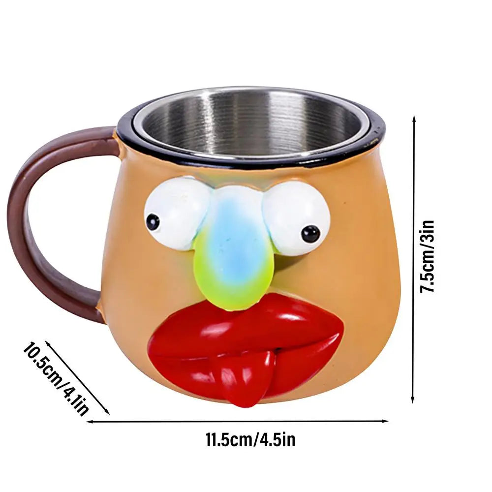 Funny Mugs Humorous Novelty Cute Drinkware Milk Cup Cartoon Tea Cup Water Cup Funny and Novelty Gift Mug Creative Cup Juice cup