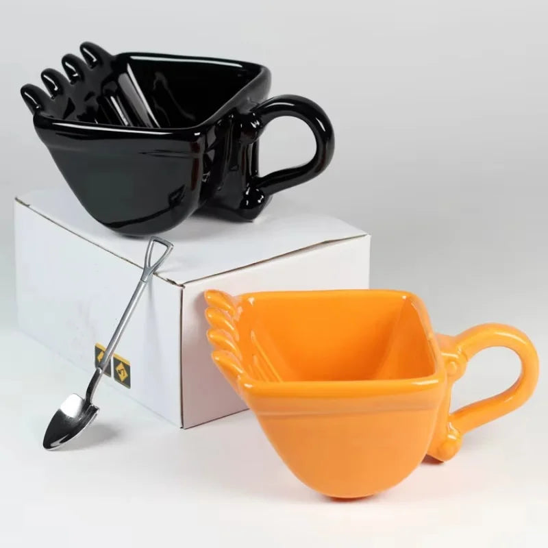 330ml Funny Mugs Excavator Bucket Model Coffee Mugs Creative For Dessert Mug Cups For Coffee Best Gift Canecas Cake Cup