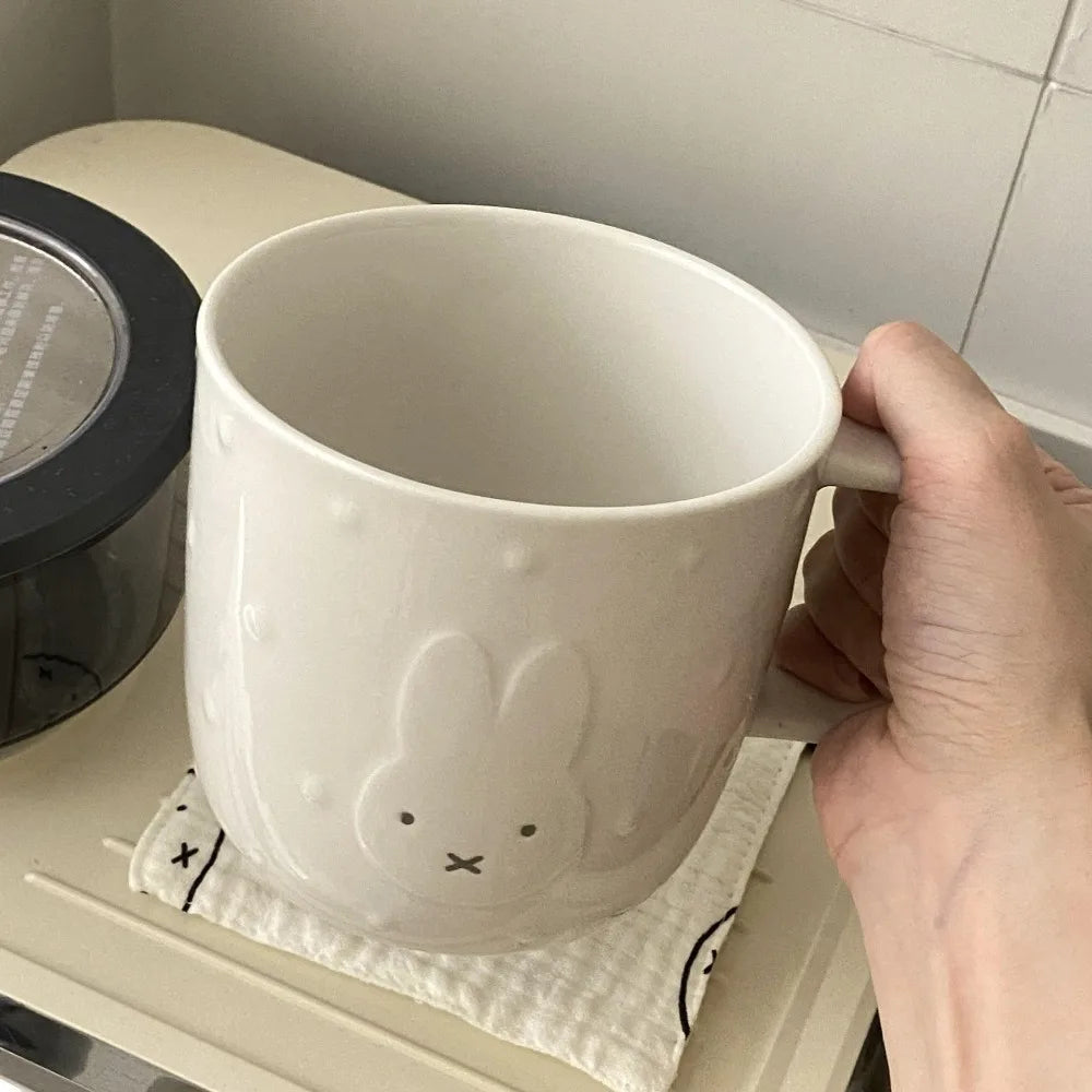 Cute Miffy Rabbit Mug High Appearance Large Capacity Ceramic Cup Home Milk Coffee Cup Drinking Water Cartoon Fashion Trend