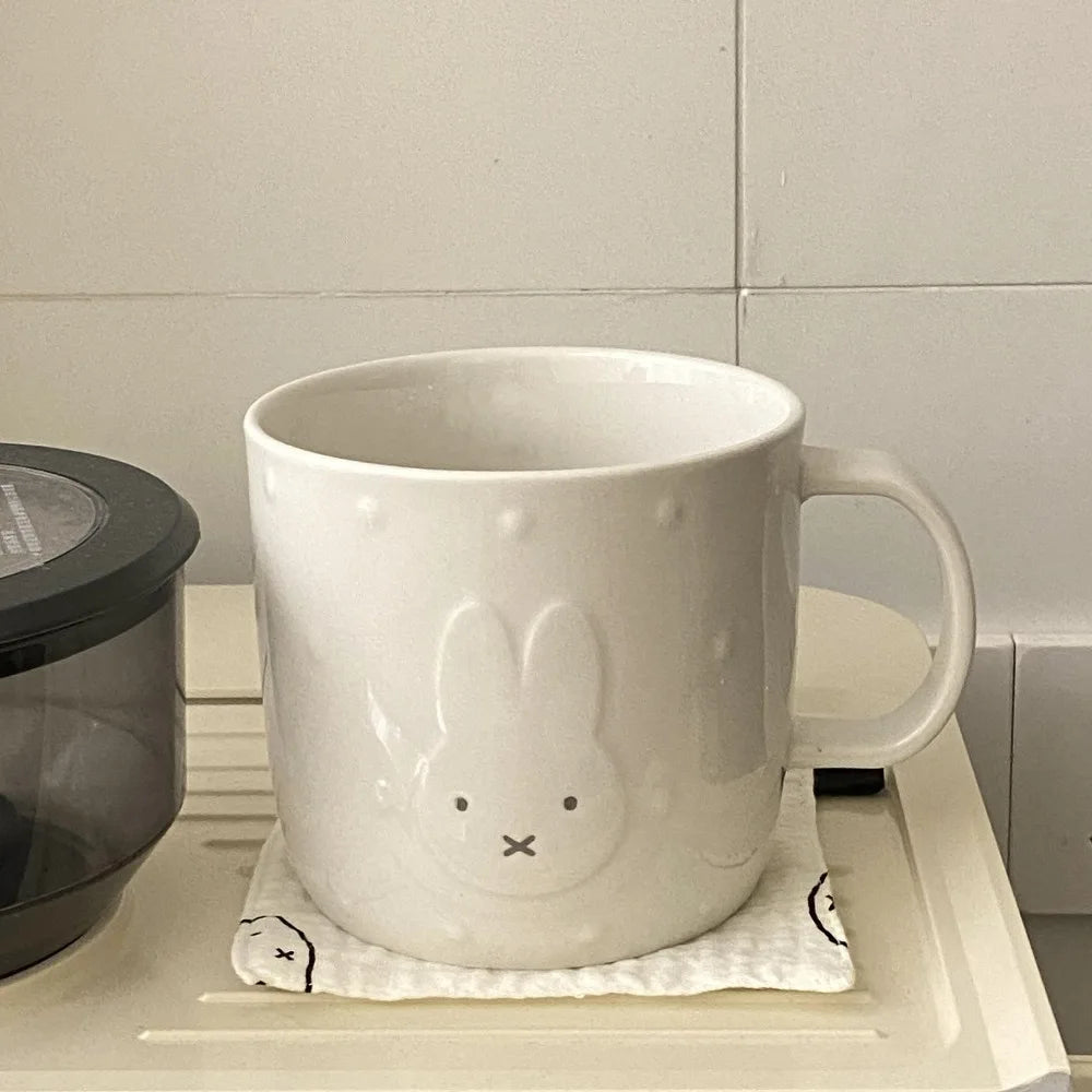 Cute Miffy Rabbit Mug High Appearance Large Capacity Ceramic Cup Home Milk Coffee Cup Drinking Water Cartoon Fashion Trend