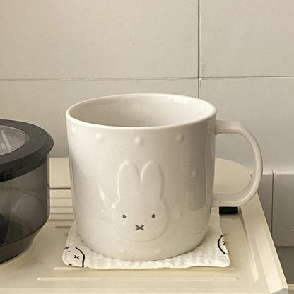 Cute Miffy Rabbit Mug High Appearance Large Capacity Ceramic Cup Home Milk Coffee Cup Drinking Water Cartoon Fashion Trend