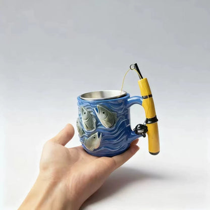 Mug Resin Liner Multi-function Coffee Drinking Mug Fisherman's Dream Send Friends Creative Fun Fishing Resin Mug