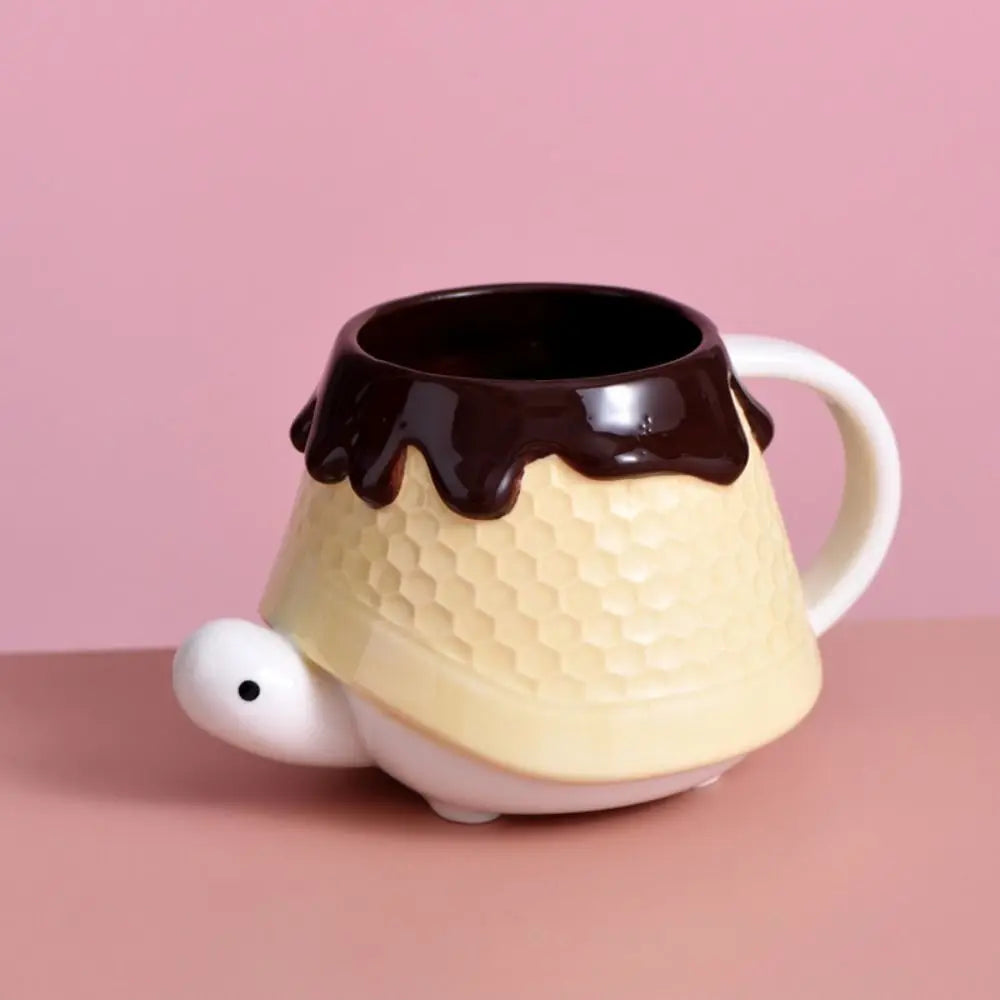 Mug Ceramic Turtle Honey Water Cup with Handle Heat-resistant Coffee Cup Cute Exquisite Tea Drinking Cup Water