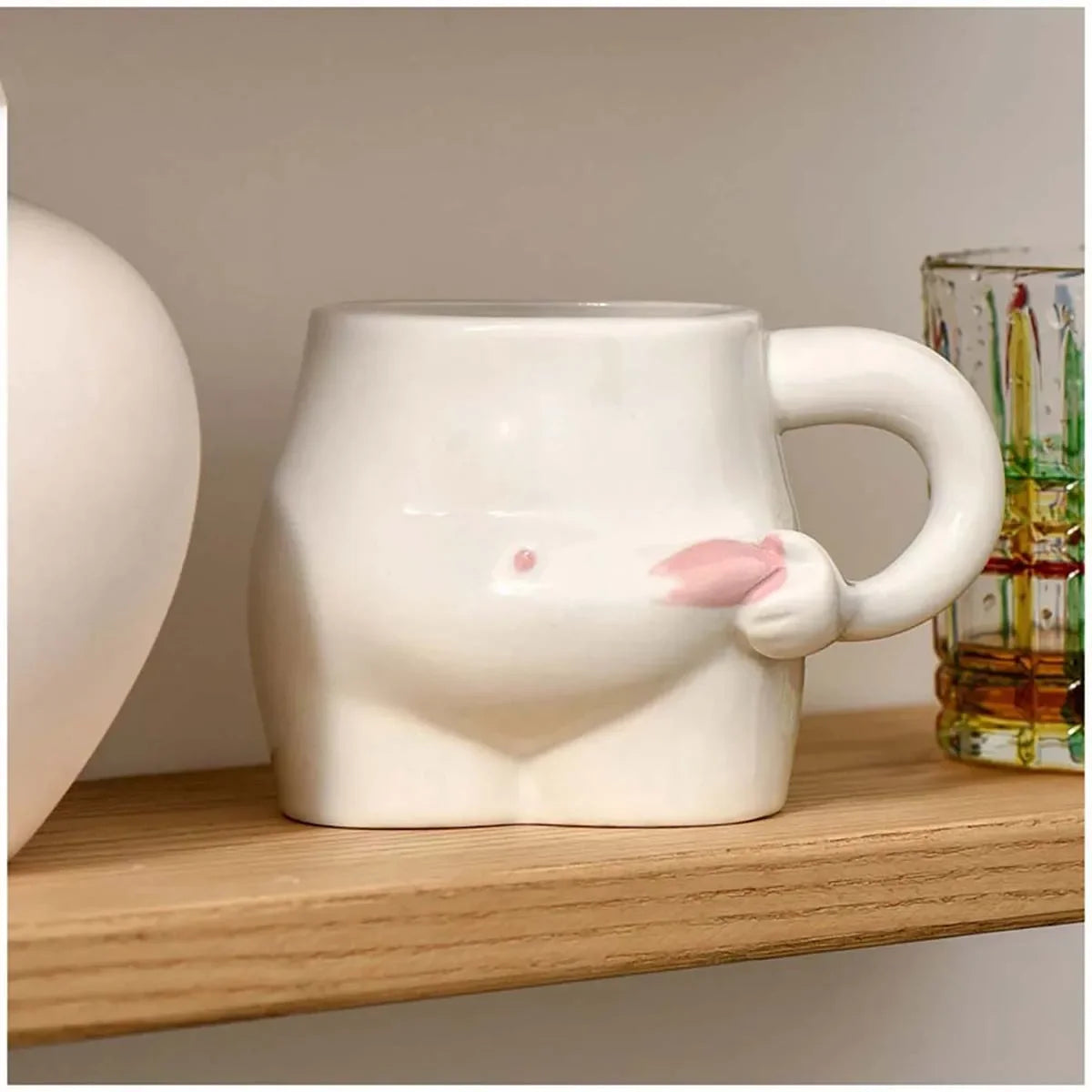European 350ml Cute Belly Mug Ceramic Water Cup Office Creative Trendy Milk Breakfast Cup Coffee Cup