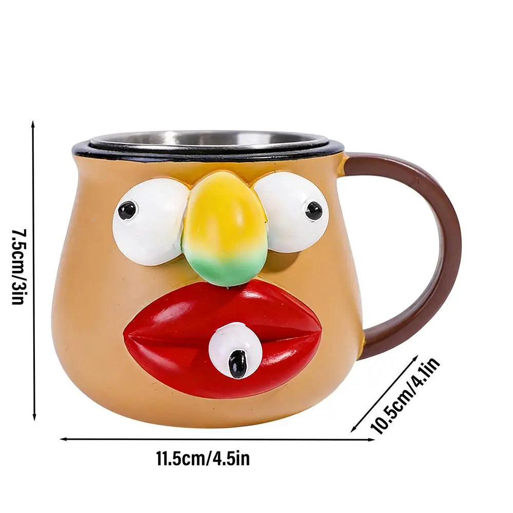 Funny Mugs Humorous Novelty Cute Drinkware Milk Cup Cartoon Tea Cup Water Cup Funny and Novelty Gift Mug Creative Cup Juice cup