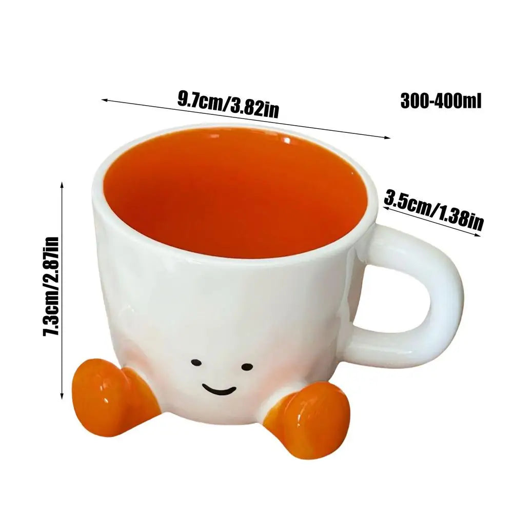 Cute Coffee Mug Adorable Home Kitchen Drinkware Ceramic Funny Coffee Cup for Latte Water Milk Hot Cocoa Cold Hot Drinks Beverage