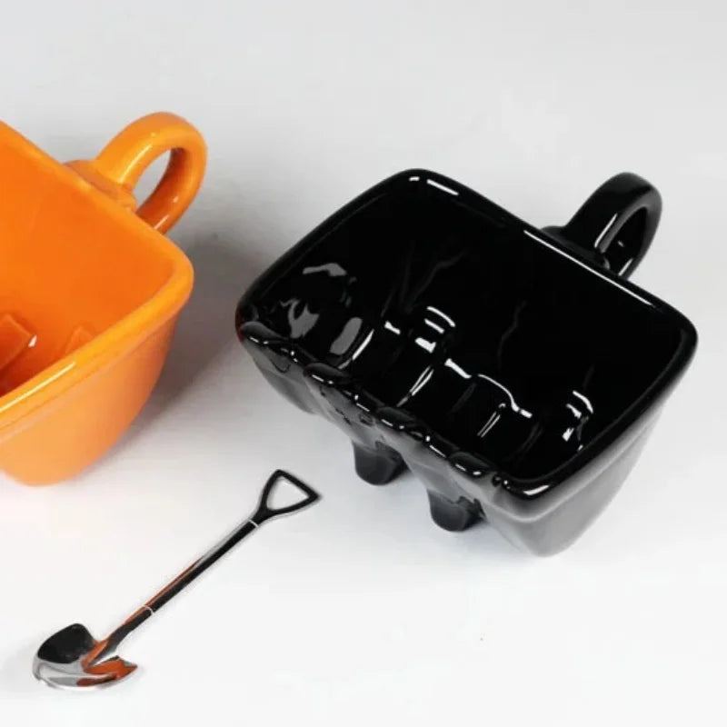 330ml Funny Mugs Excavator Bucket Model Coffee Mugs Creative For Dessert Mug Cups For Coffee Best Gift Canecas Cake Cup