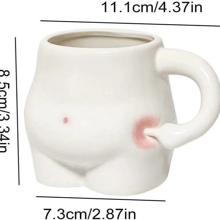 European 350ml Cute Belly Mug Ceramic Water Cup Office Creative Trendy Milk Breakfast Cup Coffee Cup