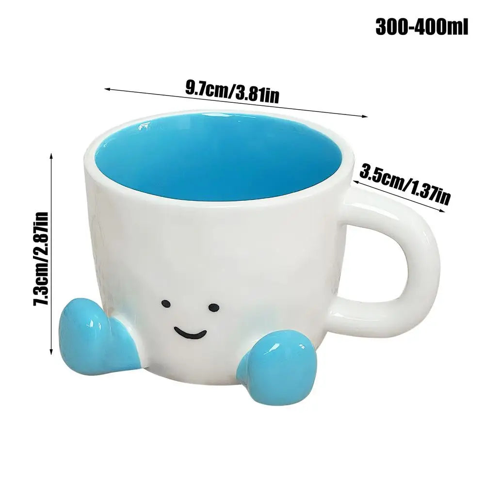 Cute Coffee Mug Adorable Home Kitchen Drinkware Ceramic Funny Coffee Cup for Latte Water Milk Hot Cocoa Cold Hot Drinks Beverage