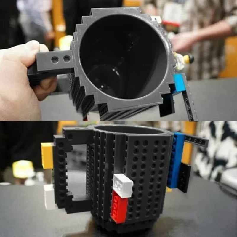 350Ml Creative Milk Mug Coffee Cups Creative Build-On Brick Mug Cups Drinking Water Holder Building Blocks Design