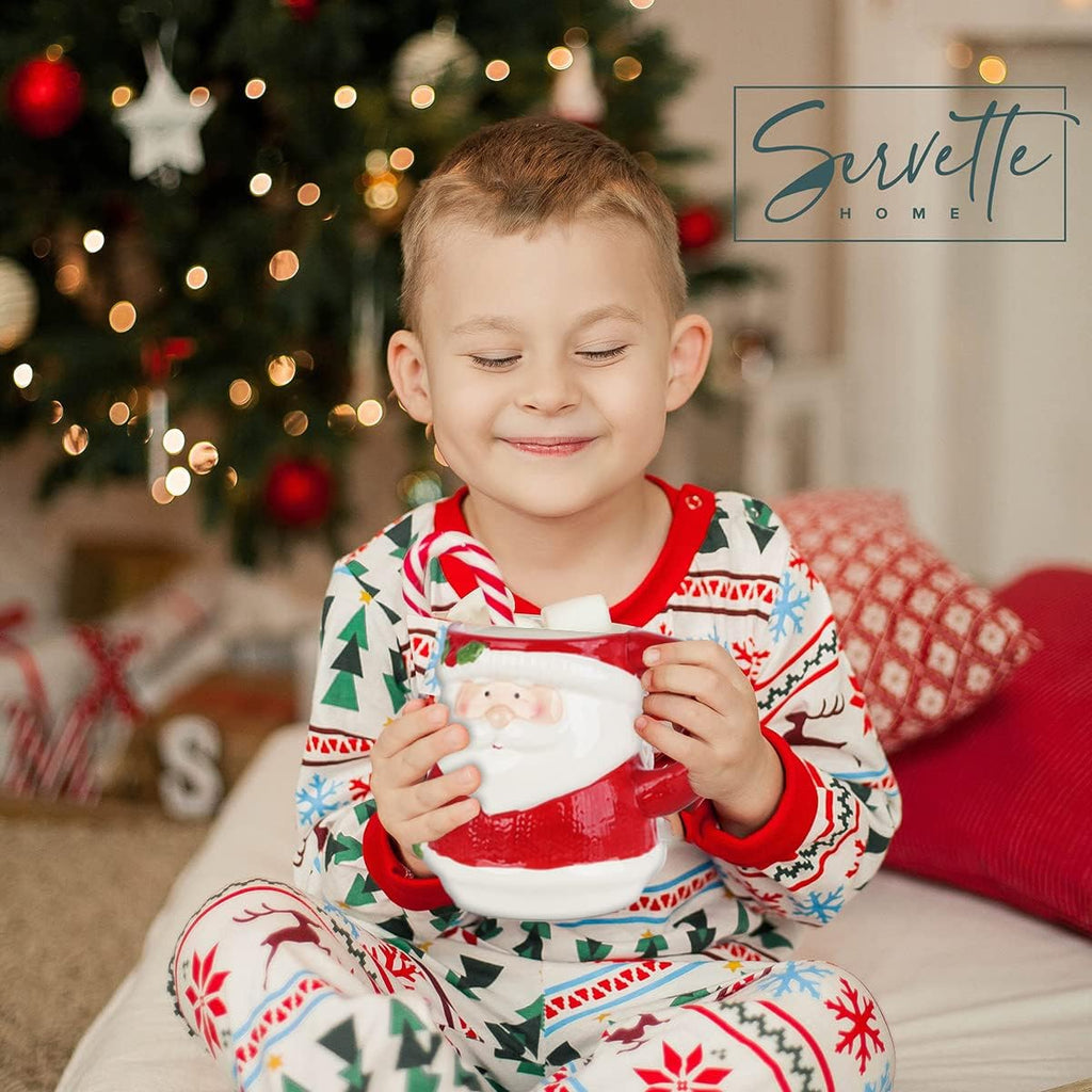 Christmas Holiday Winter Mugs 16Oz - Winter Santa Claus Mug